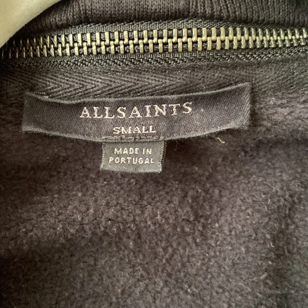 All Saints Dahlia Black Sweatshirt Cardigan Size S - Picture 6 of 7